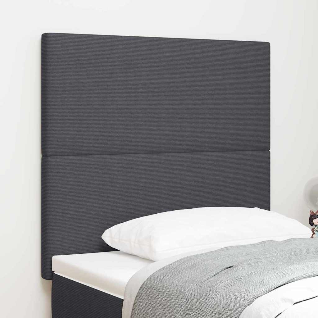 Dunkelgraues Kopfteil 90 cm Cordstoff