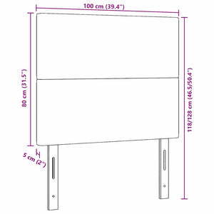 vidaXL Headboard Light Gray 100 cm Corduroy