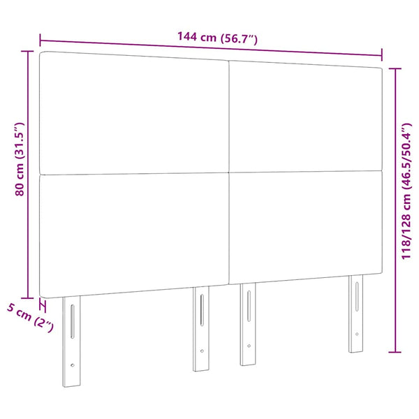 Kopfteil Creme Cord 144 cm