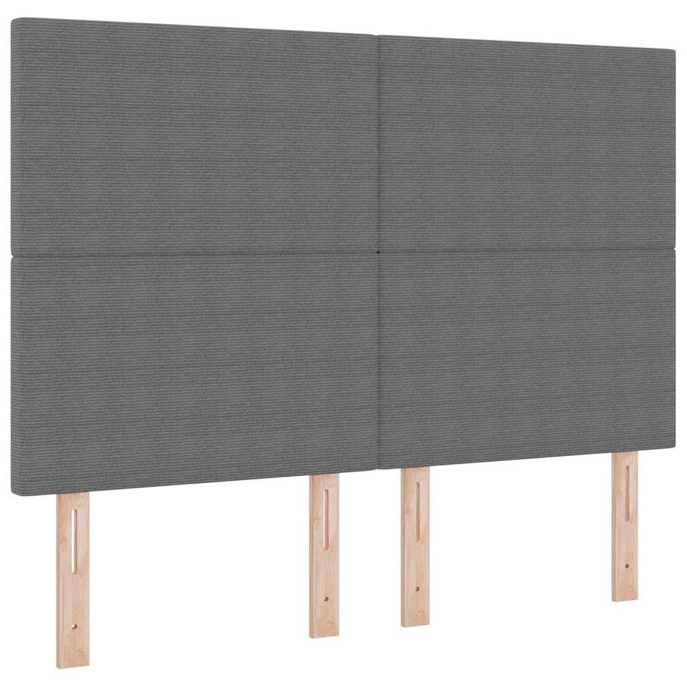 Hellgraues Kopfteil 160 cm Cordstoff