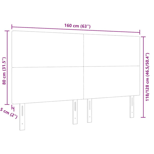 Kopfteil Creme Cord 160 cm