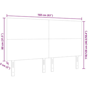 Kopfteil Hellgrün-Grau Cord 160 cm