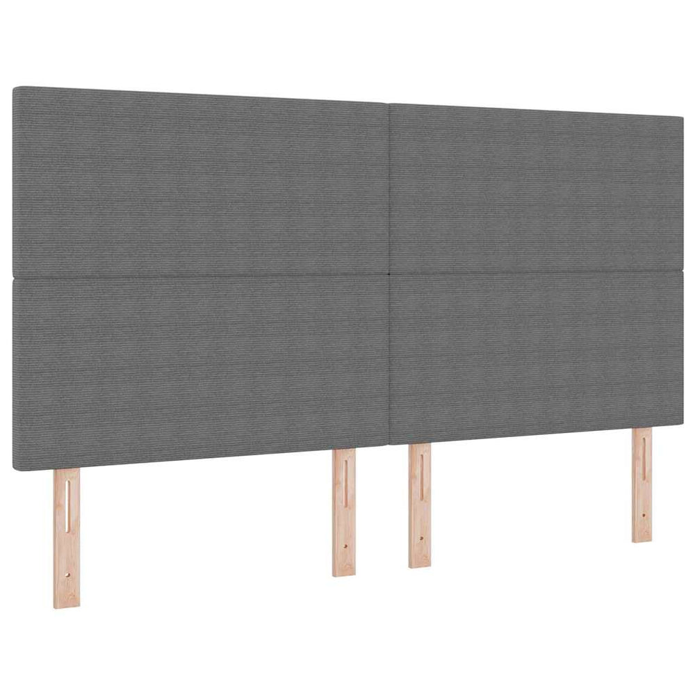 Hellgraues Kopfteil 180 cm Cordstoff