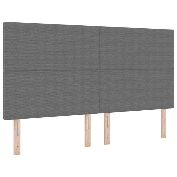 Hellgraues Kopfteil 180 cm Cordstoff