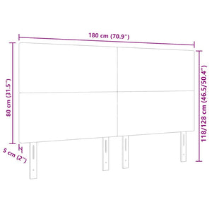 Kopfteil 180 cm Hellgrün-Grau Cordstoff