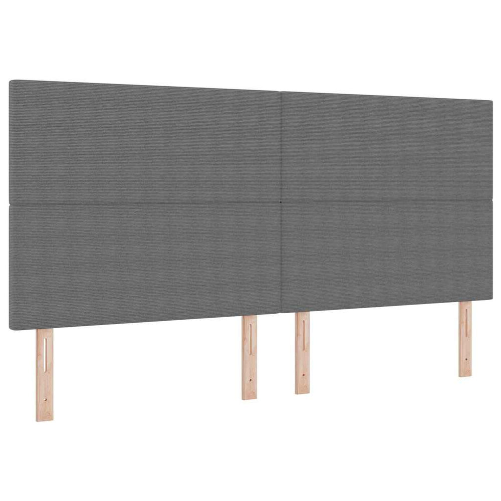 Hellgraues Kopfteil 200 cm Cordstoff