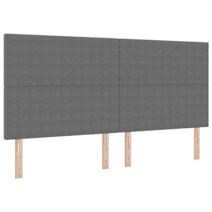 Hellgraues Kopfteil 200 cm Cordstoff