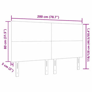 Dunkelgraues Kopfteil 200 cm Cordstoff
