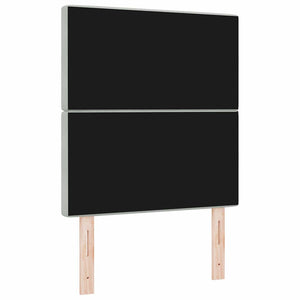 Samt Kopfteil Hellgrau 80 cm