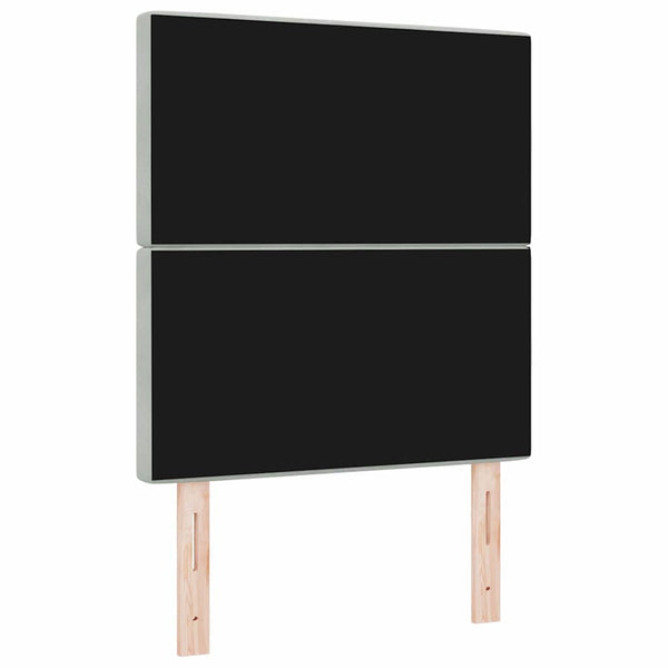 Samt Kopfteil Hellgrau 80 cm
