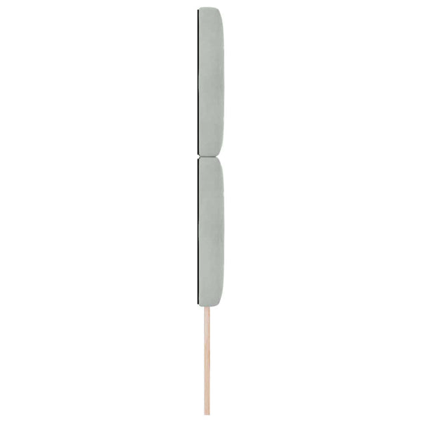 Samt Kopfteil Hellgrau 80 cm
