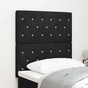 Schwarzes Samt Kopfteil 80 cm