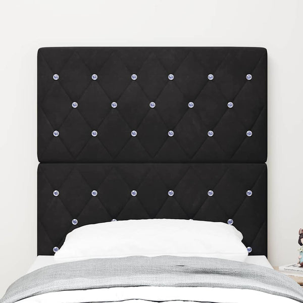 Schwarzes Samt Kopfteil 80 cm