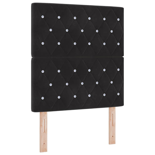 Schwarzes Samt Kopfteil 80 cm