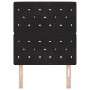 Schwarzes Samt Kopfteil 80 cm