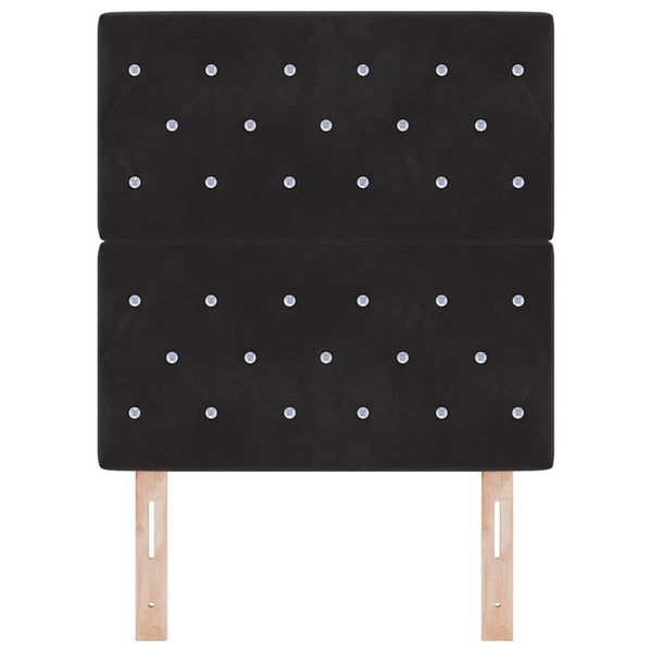Schwarzes Samt Kopfteil 80 cm
