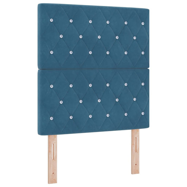 Dunkelblaues Samt Kopfteil 80 cm
