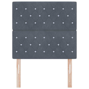 Dunkelgraues Samt Kopfteil 90 cm
