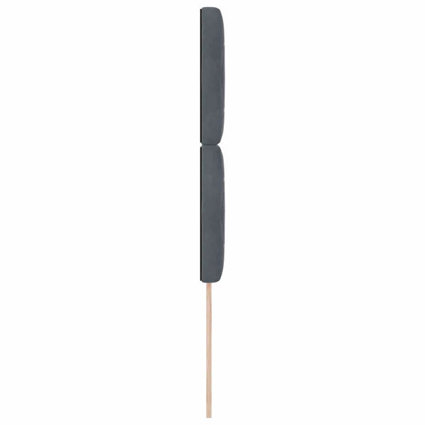 Dunkelgraues Samt Kopfteil 90 cm