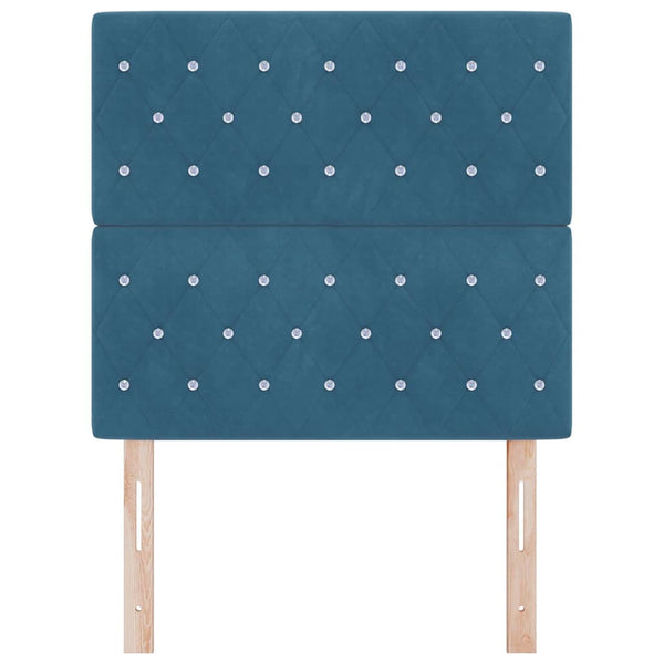 Dunkelblaues Samt Kopfteil 90 cm