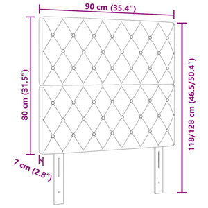 Rosa Samt Kopfteil 90 cm