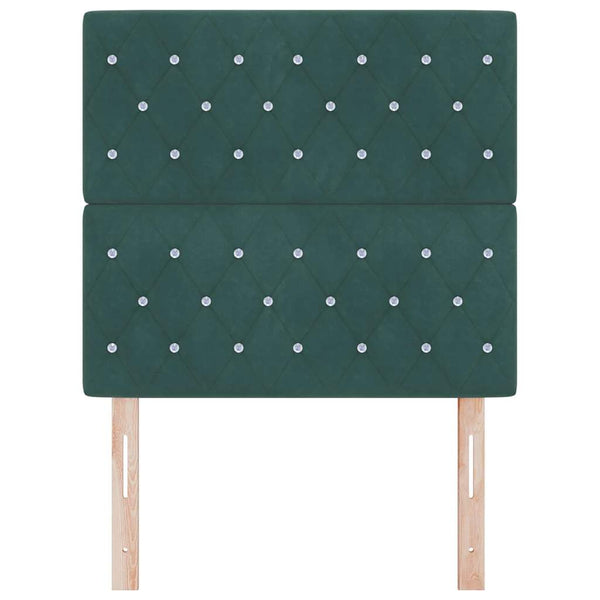 Samt Kopfteil Hellgrün-Grau 100 cm