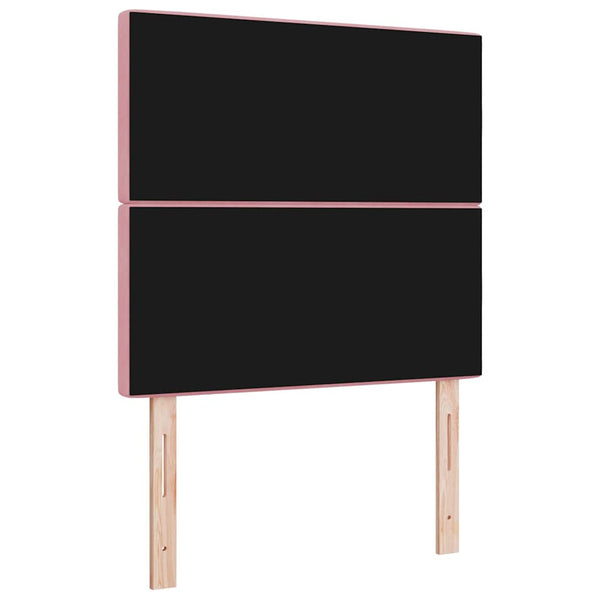 Rosa Samt Kopfteil 100 cm