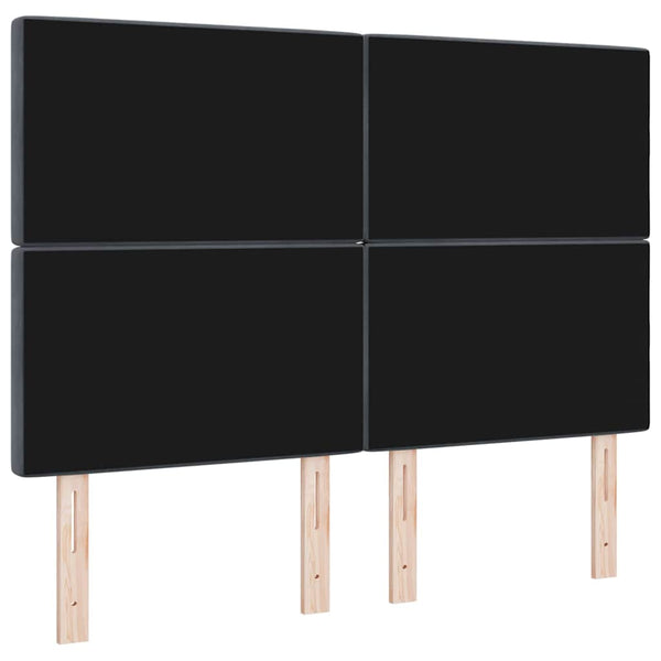 Dunkelgraues Samt Kopfteil 144 cm