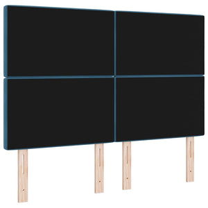 Dunkelblaues Samt Kopfteil 144 cm