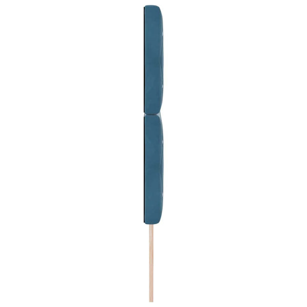 Dunkelblaues Samt Kopfteil 144 cm