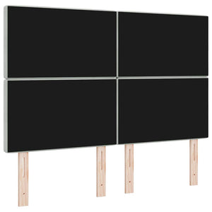 Kopfteil Hellgrau Samt 160 cm