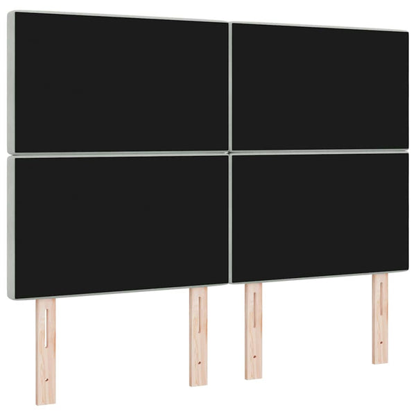 Kopfteil Hellgrau Samt 160 cm