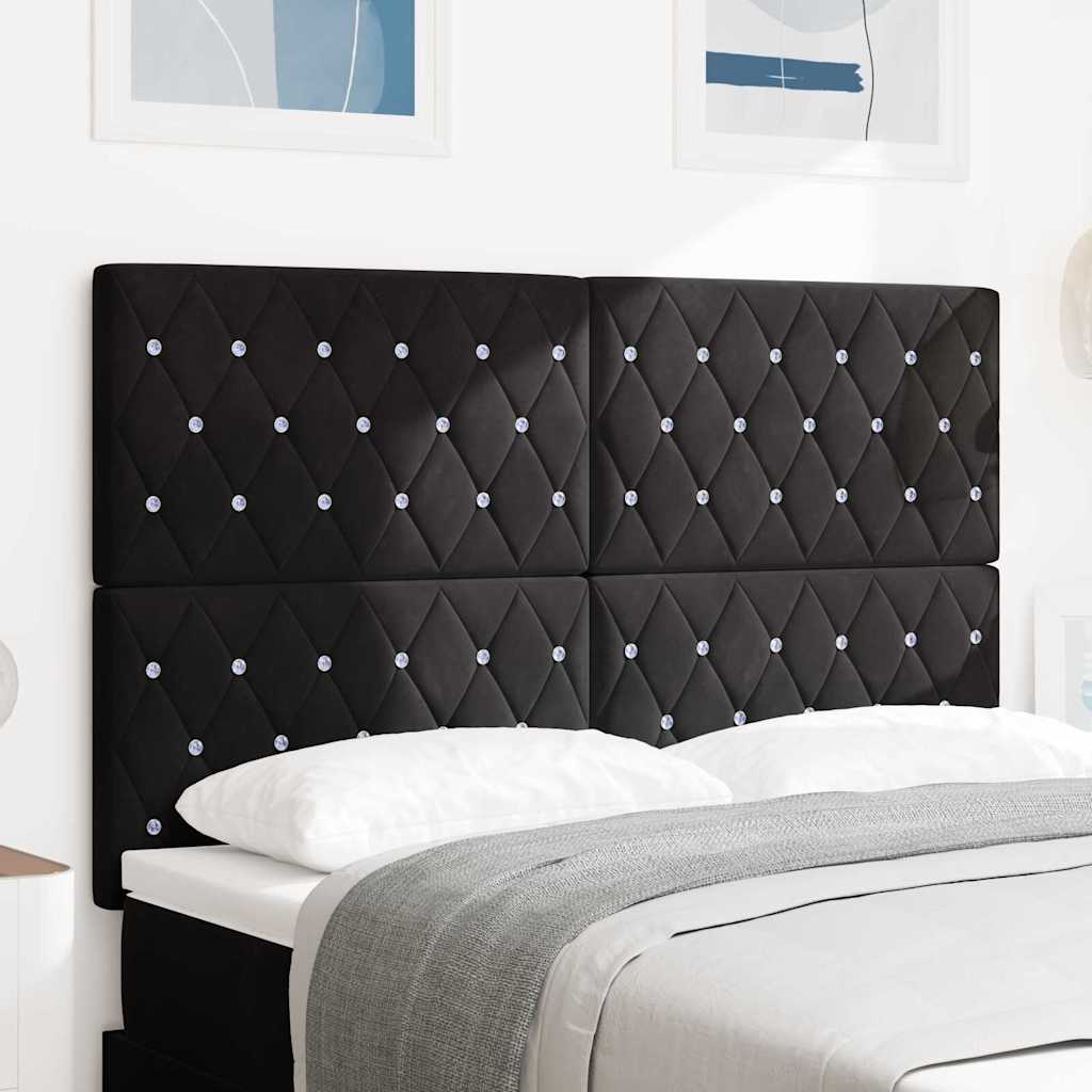 vidaXL Tête de lit Noir 160 cm Velours