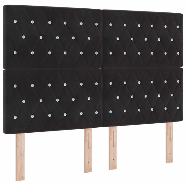 vidaXL Tête de lit Noir 160 cm Velours