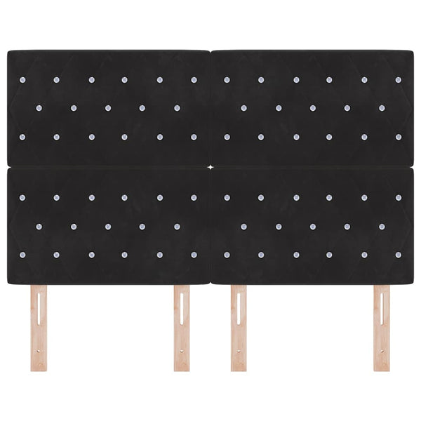vidaXL Tête de lit Noir 160 cm Velours