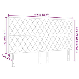 Kopfteil Dunkelgrau 180 cm Samt