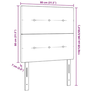 Höhenverstellbares Kopfteil Creme 80cm