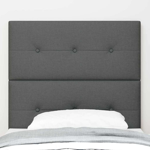 Höhenverstellbares Kopfteil Dunkelgrau Stoff 90 cm
