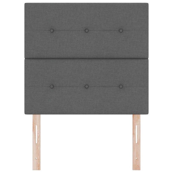 Höhenverstellbares Kopfteil Dunkelgrau Stoff 90 cm