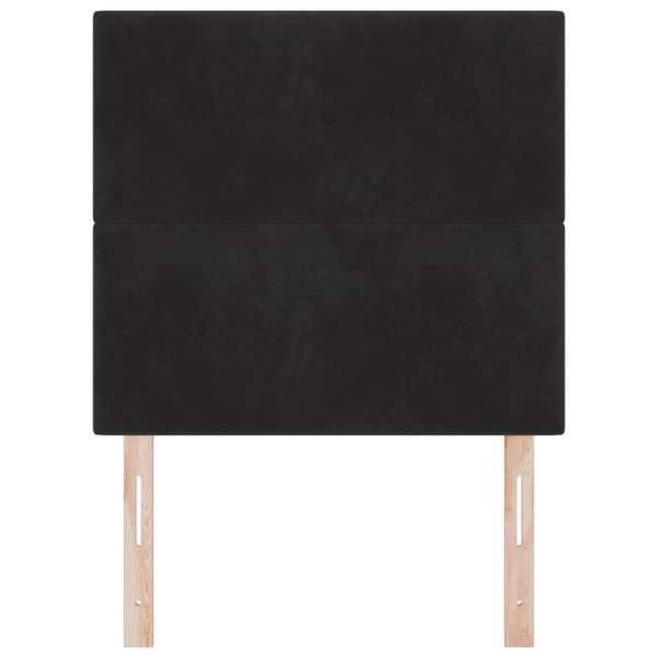 Schwarzes Samt Kopfteil 90 cm
