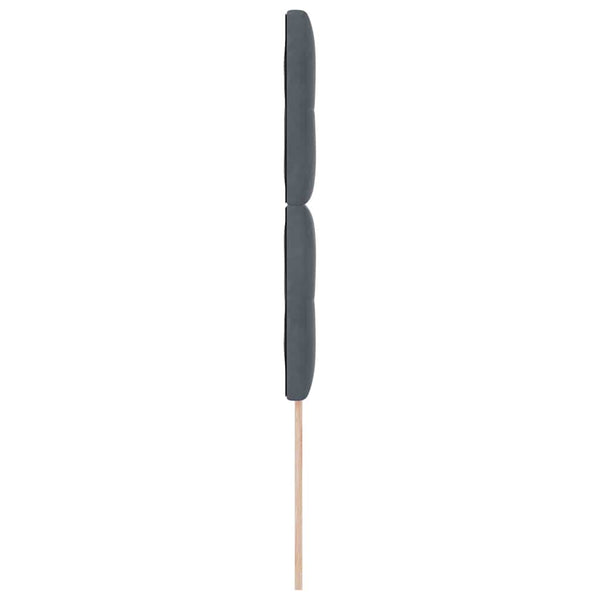 Dunkelgraues Samt-Kopfteil – 100 cm