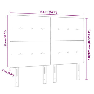 Höhenverstellbares Kopfteil Dunkelgrau 144 cm