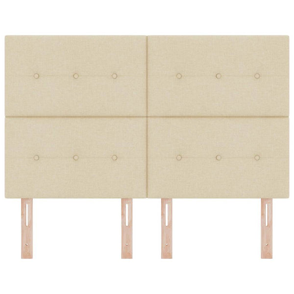 Höhenverstellbares Kopfteil Creme Stoff 144 cm