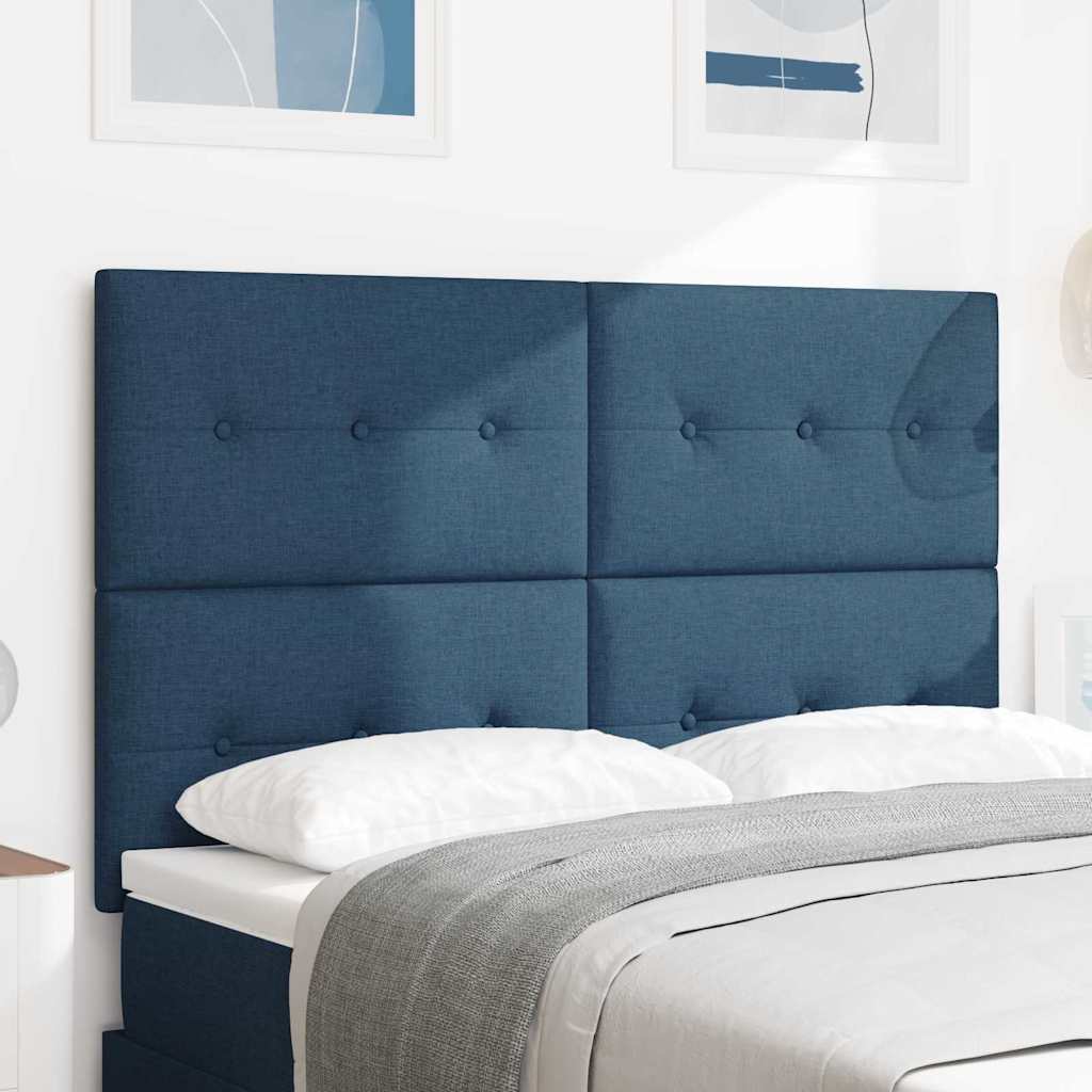 Höhenverstellbares Kopfteil Blau Stoff 144cm