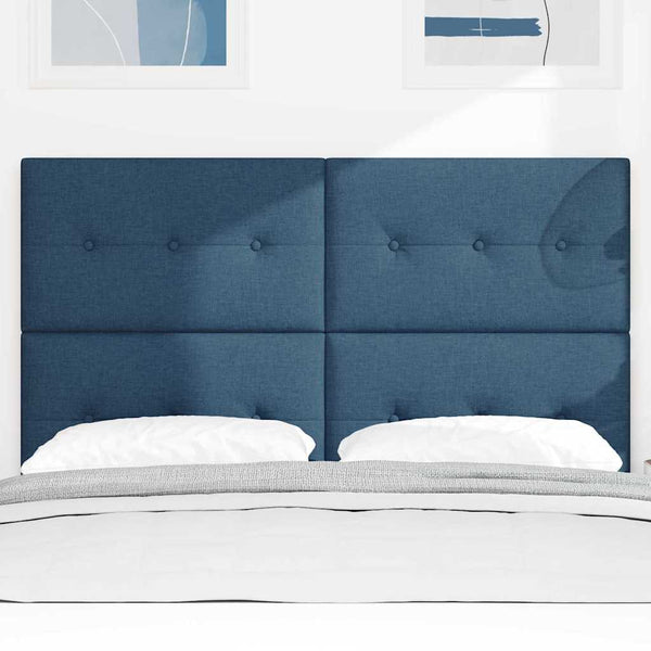 Höhenverstellbares Kopfteil Blau Stoff 144cm