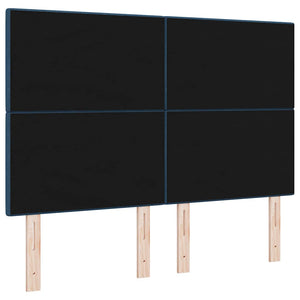Höhenverstellbares Kopfteil Blau Stoff 144cm