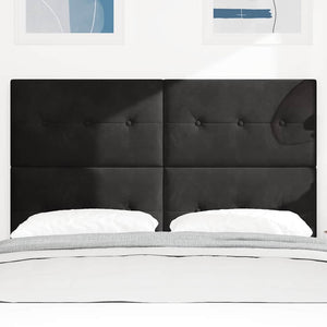 vidaXL Headboard Black 144 cm Velvet