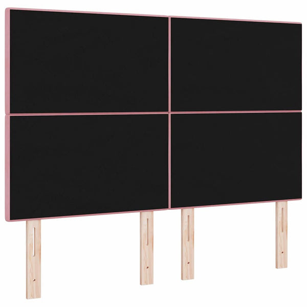 vidaXL Headboard Pink 144 cm Velvet