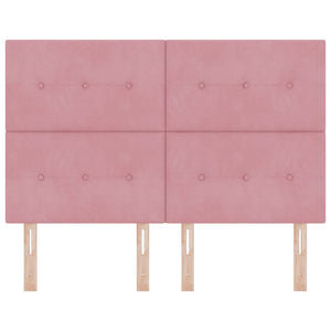 vidaXL Headboard Pink 144 cm Velvet