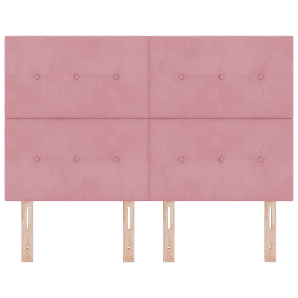 vidaXL Headboard Pink 144 cm Velvet